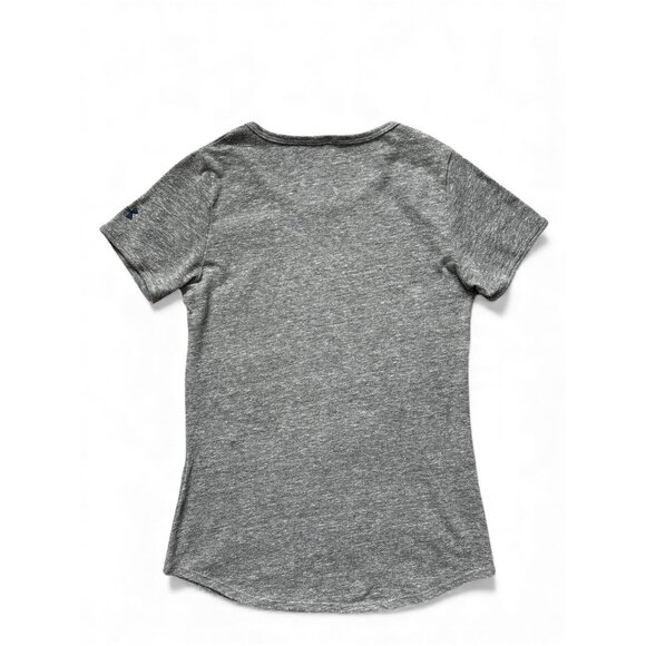 Notre Dame Fighting Irish Shirt Womens Gray Football Under Armour Short Sleeve - Picture 2 of 6